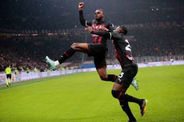 Pierre Kalulu of Ac Milan celebrating after a goal during the Italian Serie A, football match between Ac Milan and As Roma on Jannuary 08, 2023 at San Siro Stadium, Milan, Italy. Photo Nderim Kaceli - Credit: Nderim Kaceli/LiveMedi