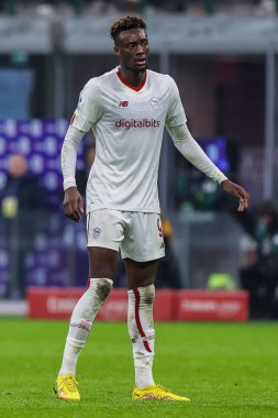 Tammy Abraham of AS Roma in action during Serie A 2022/23 football match between AC Milan and AS Roma at San Siro Stadium, Milan, Italy on January 08, 2023 - Credit: Fabrizio Carabelli/LiveMedi