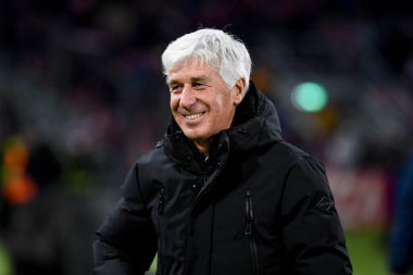 Atalanta's Head Coach Gian Piero Gasperini portrait during italian soccer Serie A match Bologna FC vs Atalanta BC at the Renato Dall'Ara stadium in Bologna, Italy, January 09, 2023 - Credit: Ettore Griffon