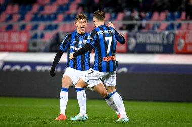 Atalanta's Teun Koopmeiners celebrates after scoring a goal during italian soccer Serie A match Bologna FC vs Atalanta BC at the Renato Dall'Ara stadium in Bologna, Italy, January 09, 2023 - Credit: Ettore Griffon