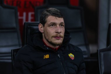 Andrea Belotti of AS Roma in the bench during Serie A 2022/23 football match between AC Milan and AS Roma at San Siro Stadium, Milan, Italy on January 08, 2023 - Credit: Fabrizio Carabelli/LiveMedi