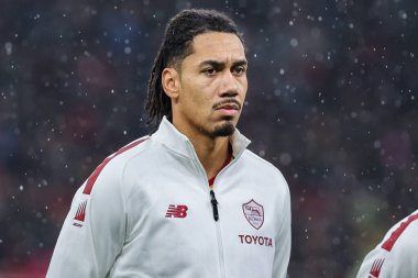 Chris Smalling of AS Roma looks on during Serie A 2022/23 football match between AC Milan and AS Roma at San Siro Stadium, Milan, Italy on January 08, 2023 - Credit: Fabrizio Carabelli/LiveMedi