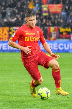 Lecce's Lorenzo Colombo during italian soccer Serie A match Spezia Calcio vs US Lecce at the Alberto Picco stadium in La Spezia, Italy, January 08, 2023 - Credit: Cucco Ricucch