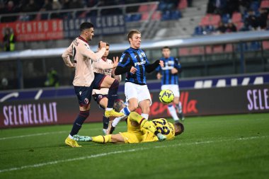 Hojlund (Atalanta) scoaring goal during italian soccer Serie A match Bologna FC vs Atalanta BC at the Renato Dall'Ara stadium in Bologna, Italy, January 09, 2023 - Credit: Gianluca Ricc
