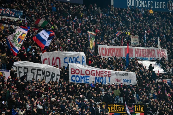 stock image a tributo for Sinisa Mihajlovic from Bologna supporters before the match during italian soccer Serie A match Bologna FC vs Atalanta BC at the Renato Dall'Ara stadium in Bologna, Italy, January 09, 2023 - Credit: Gianluca Ricc