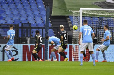 The first Goal of S.S. Lazio Felipe Anderson of S.S. LAZIO and Francesco Caputo of Empoli F.C. during the 17th day of the Serie A Championship between S.S. Lazio vs Empoli F.C. on January 8, 2023 at the Stadio Olimpico in Rome, Italy. - Credit: Domen