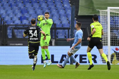 Guglielmo Vicario of Empoli F.C. during the 17th day of the Serie A Championship between S.S. Lazio vs Empoli F.C. on January 8, 2023 at the Stadio Olimpico in Rome, Italy. - Credit: Domenico Cippitelli/LiveMedi