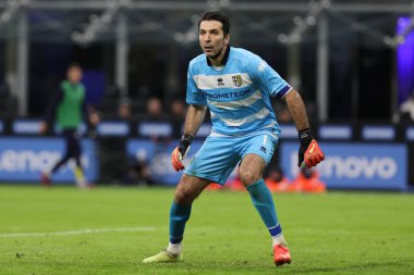 Gianluigi Buffon of Parma Calcio in action during Coppa Italia 2022/23 football match between FC Internazionale and Parma Calcio at Giuseppe Meazza Stadium, Milan, Italy on January 10, 2023 - Credit: Fabrizio Carabelli/LiveMedi