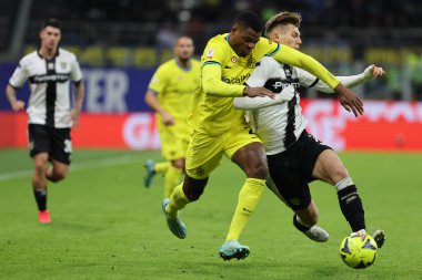 Denzel Dumfries of FC Internazionale in action during Coppa Italia 2022/23 football match between FC Internazionale and Parma Calcio at Giuseppe Meazza Stadium, Milan, Italy on January 10, 2023 - Credit: Fabrizio Carabelli/LiveMedi