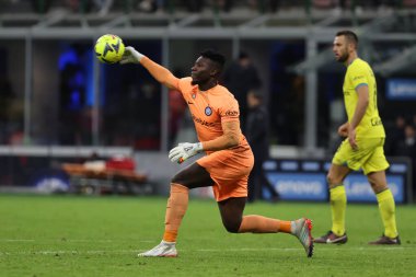 Andre Onana of FC Internazionale in action during Coppa Italia 2022/23 football match between FC Internazionale and Parma Calcio at Giuseppe Meazza Stadium, Milan, Italy on January 10, 2023 - Credit: Fabrizio Carabelli/LiveMedi