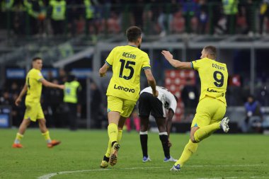 Francesco Acerbi of FC Internazionale celebrates after scoring a goal during Coppa Italia 2022/23 football match between FC Internazionale and Parma Calcio at Giuseppe Meazza Stadium, Milan, Italy on January 10, 2023 - Credit: Fabrizio Carabelli/Live