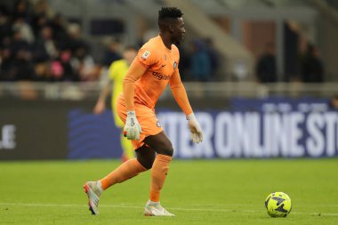 Andre Onana of INTER in action during Italian football Coppa Italia match Inter - FC Internazionale vs Parma Calcio at the  San Siro stadium in Milan, Italy, January 10, 2023 - Credit: Luca Amedeo Bizzarr
