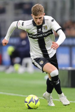 Adrian Benedyczak of PARMA CALCIO in action during Italian football Coppa Italia match Inter - FC Internazionale vs Parma Calcio at the  San Siro stadium in Milan, Italy, January 10, 2023 - Credit: Luca Amedeo Bizzarr
