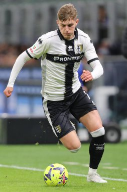 Adrian Benedyczak of PARMA CALCIO in action during Italian football Coppa Italia match Inter - FC Internazionale vs Parma Calcio at the  San Siro stadium in Milan, Italy, January 10, 2023 - Credit: Luca Amedeo Bizzarr