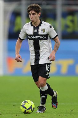 Adrian Bernabe of PARMA CALCIO in action during Italian football Coppa Italia match Inter - FC Internazionale vs Parma Calcio at the  San Siro stadium in Milan, Italy, January 10, 2023 - Credit: Luca Amedeo Bizzarr