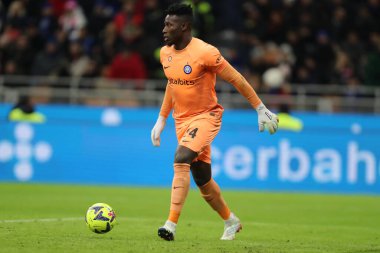 Andre Onana of INTER in action during Italian football Coppa Italia match Inter - FC Internazionale vs Parma Calcio at the  San Siro stadium in Milan, Italy, January 10, 2023 - Credit: Luca Amedeo Bizzarr