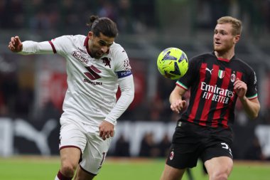 Ricardo Rodriguez of Torino FC in action during Coppa Italia 2022/23 football match between AC Milan and Torino FC at San Siro Stadium, Milan, Italy on January 11, 2023 - Credit: Fabrizio Carabelli/LiveMedi