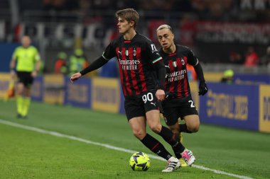Charles De Ketelaere of AC Milan in action during Coppa Italia 2022/23 football match between AC Milan and Torino FC at San Siro Stadium, Milan, Italy on January 11, 2023 - Credit: Fabrizio Carabelli/LiveMedi