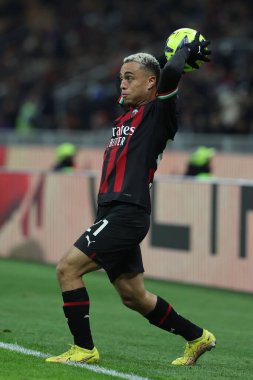 Sergino Dest of AC Milan in action during Coppa Italia 2022/23 football match between AC Milan and Torino FC at San Siro Stadium, Milan, Italy on January 11, 2023 - Credit: Fabrizio Carabelli/LiveMedi