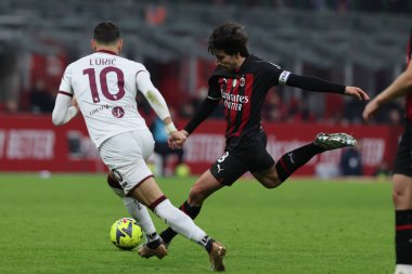 Sandro Tonali of AC Milan in action during Coppa Italia 2022/23 football match between AC Milan and Torino FC at San Siro Stadium, Milan, Italy on January 11, 2023 - Credit: Fabrizio Carabelli/LiveMedi