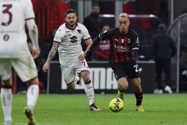 Sergino Dest of AC Milan in action during Coppa Italia 2022/23 football match between AC Milan and Torino FC at San Siro Stadium, Milan, Italy on January 11, 2023 - Credit: Fabrizio Carabelli/LiveMedi