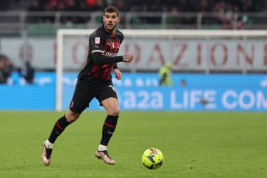 Theo Hernandez of AC Milan in action during Coppa Italia 2022/23 football match between AC Milan and Torino FC at San Siro Stadium, Milan, Italy on January 11, 2023 - Credit: Fabrizio Carabelli/LiveMedi