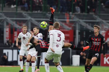 Olivier Giroud of AC Milan in action during Coppa Italia 2022/23 football match between AC Milan and Torino FC at San Siro Stadium, Milan, Italy on January 11, 2023 - Credit: Fabrizio Carabelli/LiveMedi