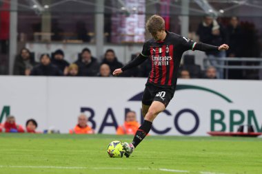 Charles De Ketelaere of AC Milan in action during Coppa Italia 2022/23 football match between AC Milan and Torino FC at San Siro Stadium, Milan, Italy on January 11, 2023 - Credit: Fabrizio Carabelli/LiveMedi