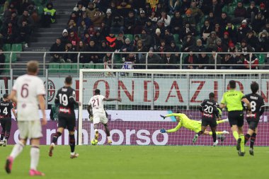 Ndary Adopo of Torino FC scores a goal during Coppa Italia 2022/23 football match between AC Milan and Torino FC at San Siro Stadium, Milan, Italy on January 11, 2023 - Credit: Fabrizio Carabelli/LiveMedi