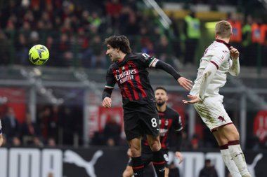 Sandro Tonali of AC Milan in action during Coppa Italia 2022/23 football match between AC Milan and Torino FC at San Siro Stadium, Milan, Italy on January 11, 2023 - Credit: Fabrizio Carabelli/LiveMedi