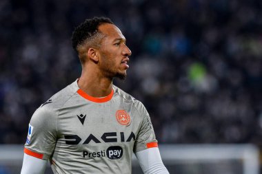 Enzo Ebosse of Udinese Calcio looks on during Serie A 2022/23 match between Juventus FC and Udinese Calcio at Allianz Stadium on January 07, 2023 in Turin, Italy - Credit: Phs Agency/PHS/LiveMedi