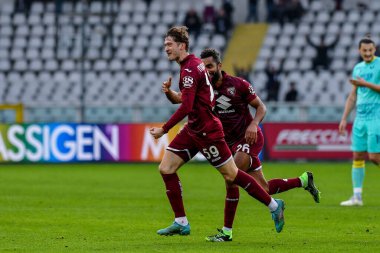 Aleksej Miranchuk of Torino FC celebrates after scoring a goal during Serie A 2022/23 match between Torino FC and Hellas Verona at Stadio Olimpico Grande Torino on January 04, 2023 in Turin, Italy - Credit: Phs Agency/PHS/LiveMedi