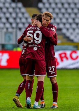 Aleksej Miranchuk of Torino FC celebrates with his teammates after scoring a goal during Serie A 2022/23 match between Torino FC and Hellas Verona at Stadio Olimpico Grande Torino on January 04, 2023 in Turin, Italy - Credit: Phs Agency/PHS/LiveMedi