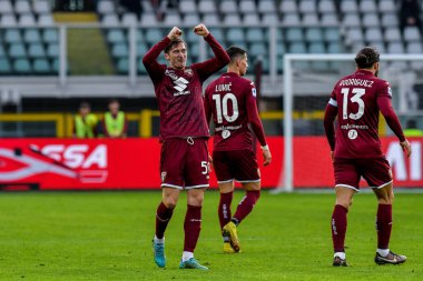 Aleksej Miranchuk of Torino FC celebrates after scoring a goal during Serie A 2022/23 match between Torino FC and Hellas Verona at Stadio Olimpico Grande Torino on January 04, 2023 in Turin, Italy - Credit: Phs Agency/PHS/LiveMedi