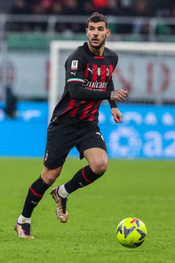 Theo Hernandez of AC Milan in action during Coppa Italia 2022/23 football match between AC Milan and Torino FC at San Siro Stadium, Milan, Italy on January 11, 2023 - Credit: Fabrizio Carabelli/LiveMedi