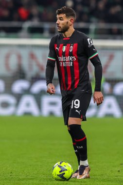 Theo Hernandez of AC Milan in action during Coppa Italia 2022/23 football match between AC Milan and Torino FC at San Siro Stadium, Milan, Italy on January 11, 2023 - Credit: Fabrizio Carabelli/LiveMedi