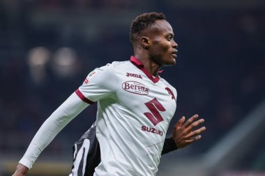Demba Seck of Torino FC in action during Coppa Italia 2022/23 football match between AC Milan and Torino FC at San Siro Stadium, Milan, Italy on January 11, 2023 - Credit: Fabrizio Carabelli/LiveMedi