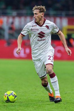 Mergim Vojvoda of Torino FC in action during Coppa Italia 2022/23 football match between AC Milan and Torino FC at San Siro Stadium, Milan, Italy on January 11, 2023 - Credit: Fabrizio Carabelli/LiveMedi