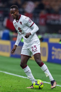 Demba Seck of Torino FC in action during Coppa Italia 2022/23 football match between AC Milan and Torino FC at San Siro Stadium, Milan, Italy on January 11, 2023 - Credit: Fabrizio Carabelli/LiveMedi