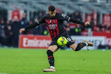 Theo Hernandez of AC Milan in action during Coppa Italia 2022/23 football match between AC Milan and Torino FC at San Siro Stadium, Milan, Italy on January 11, 2023 - Credit: Fabrizio Carabelli/LiveMedi