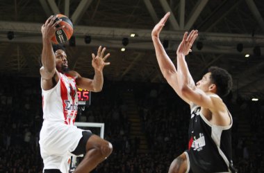 Shaquielle Mckissic (Olympiacos Piraeus) during the Euroleague basketball championship match Segafredo Virtus Bologna Vs. Olympiacos Piraeus - Bologna, January 12, 2022 at Segafredo Arena - Credit: Michele Nucci/LiveMedi