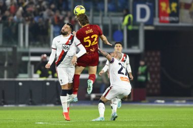 Edoardo Bove of A.S. Roma during the Coppa Italia quarter-final between A.S. Roma vs Genoa C.F.C on January 12, 2023 at the Stadio Olimpico, Rome, Italy. - Credit: Domenico Cippitelli/LiveMedi