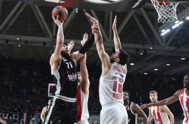 Tornike Shengelia (Segafredo Virtus Bologna) during the Euroleague basketball championship match Segafredo Virtus Bologna Vs. Olympiacos Piraeus - Bologna, January 12, 2022 at Segafredo Arena - Credit: Michele Nucci/LiveMedi