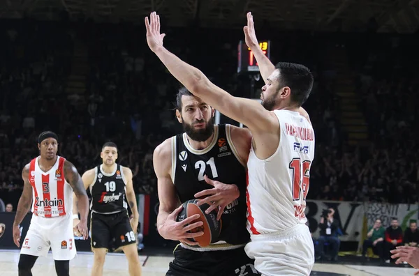 Tornike Shengelia (Segafredo Virtus Bologna) during the Euroleague basketball championship match Segafredo Virtus Bologna Vs. Olympiacos Piraeus - Bologna, January 12, 2022 at Segafredo Arena - Credit: Michele Nucci/LiveMedi