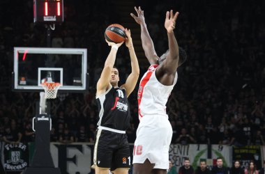 Iffe Lundberg (Segafredo Virtus Bologna) during the Euroleague basketball championship match Segafredo Virtus Bologna Vs. Olympiacos Piraeus - Bologna, January 12, 2022 at Segafredo Arena - Credit: Michele Nucci/LiveMedi