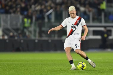 Radu Matei Dr?gu?in of Genoa CFC during the Coppa Italia eighth-final between A.S. Roma vs Genoa C.F.C on January 12, 2023 at the Stadio Olimpico, Rome, Italy. - Credit: Domenico Cippitelli/LiveMedi