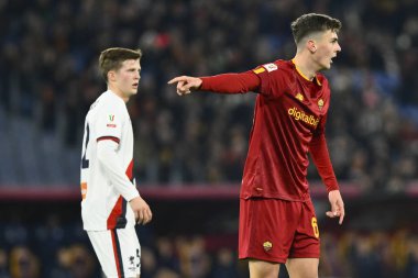 Benjamin Tahirovic of A.S. Roma during the Coppa Italia eighth-final between A.S. Roma vs Genoa C.F.C on January 12, 2023 at the Stadio Olimpico, Rome, Italy. - Credit: Domenico Cippitelli/LiveMedi