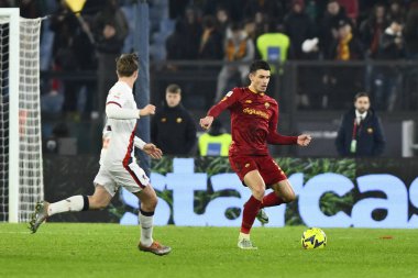 Roger Ibanez of A.S. Roma during the Coppa Italia eighth-final between A.S. Roma vs Genoa C.F.C on January 12, 2023 at the Stadio Olimpico, Rome, Italy. - Credit: Domenico Cippitelli/LiveMedi