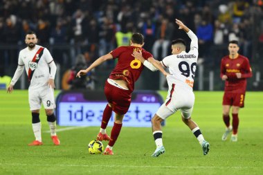 Nemanja Matic of A.S. Roma and Pablo Ignacio Galdames Millan of Genoa CFC during the Coppa Italia eighth-final between A.S. Roma vs Genoa C.F.C on January 12, 2023 at the Stadio Olimpico, Rome, Italy. - Credit: Domenico Cippitelli/LiveMedi