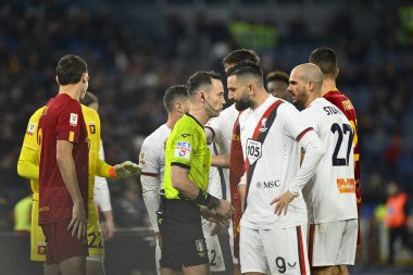 Referee Ermanno Feliciani during the Coppa Italia eighth-final between A.S. Roma vs Genoa C.F.C on January 12, 2023 at the Stadio Olimpico, Rome, Italy. - Credit: Domenico Cippitelli/LiveMedi